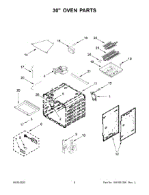 30" Oven Parts parts for Kitchenaid Gas Range KFGC558JSS05 from AppliancePartsPros.com