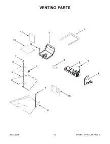 Venting Parts parts for Kitchenaid Gas Range KFGC558JSS05 from AppliancePartsPros.com