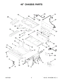 48" Chassis Parts parts for Kitchenaid Gas Range KFGC558JYP00 from AppliancePartsPros.com