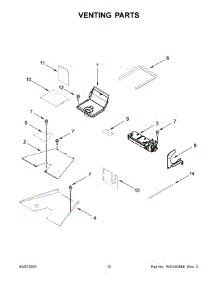 Venting Parts parts for Kitchenaid Gas Range KFGC558JYP00 from AppliancePartsPros.com