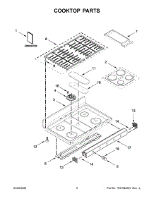 Cooktop Parts parts for Kitchenaid Gas Range KFGD500EBS05 from AppliancePartsPros.com