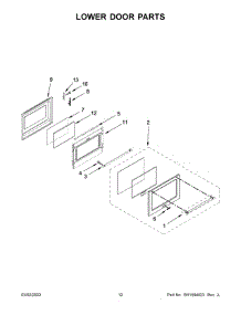 Lower Door Parts parts for Kitchenaid Gas Range KFGD500EBS05 from AppliancePartsPros.com