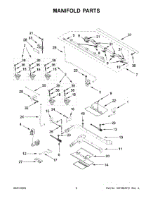 Manifold Parts parts for Kitchenaid Gas Range KFGD500ESS11 from AppliancePartsPros.com