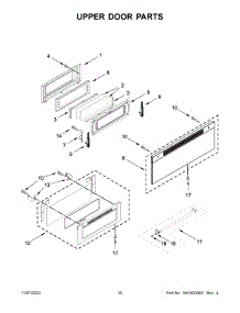 Upper Door Parts parts for Kitchenaid Gas Range KFGD500EWH10 from AppliancePartsPros.com