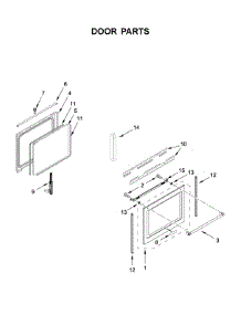 Door Parts parts for Kitchenaid Gas Range KFGG500EBS3 from AppliancePartsPros.com