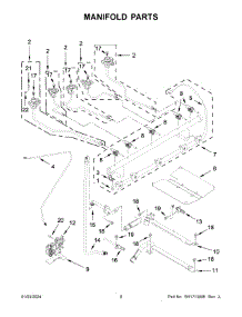 Manifold Parts parts for Kitchenaid Gas Range KFGG500EBS8 from AppliancePartsPros.com