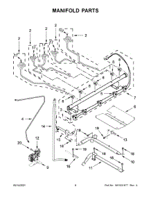 Manifold Parts parts for Kitchenaid Gas Range KFGG500ESS3 from AppliancePartsPros.com