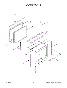 Door Parts parts for Kitchenaid Gas Range KFGG500ESS3 from AppliancePartsPros.com