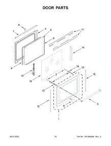 Door Parts parts for Kitchenaid Gas Range KFGG500ESS7 from AppliancePartsPros.com