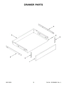 Drawer Parts parts for Kitchenaid Gas Range KFGG500ESS7 from AppliancePartsPros.com
