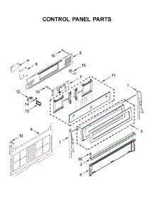 Control Panel Parts parts for Kitchenaid Gas Range KFGG500EWH3 from AppliancePartsPros.com