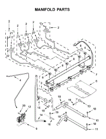 Manifold Parts parts for Kitchenaid Gas Range KFGG500EWH3 from AppliancePartsPros.com