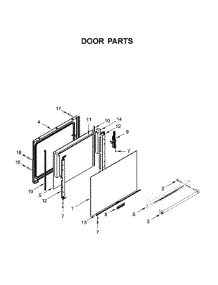 Door Parts parts for Kitchenaid Gas Range KFGG500EWH3 from AppliancePartsPros.com