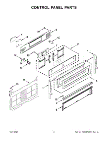 Control Panel Parts parts for Kitchenaid Gas Range KFGG500EWH4 from AppliancePartsPros.com