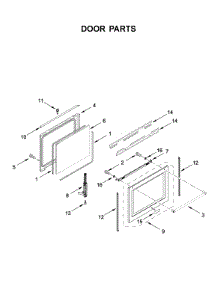 Door Parts parts for Kitchenaid Gas Range KFGG504KPS0 from AppliancePartsPros.com
