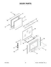 Door Parts parts for Kitchenaid Gas Range KFGG504KPS3 from AppliancePartsPros.com