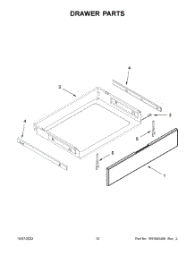 Drawer Parts parts for Kitchenaid Gas Range KFGG504KPS3 from AppliancePartsPros.com