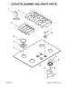 Cooktop, Burner And Grate Parts