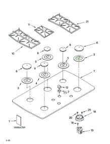 Cooktop, Burner And Grate Parts parts for Kitchenaid Gas Cooktop KGCC566HBL04 from AppliancePartsPros.com