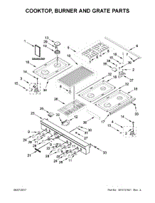 Cooktop, Burner And Grate Parts parts for Kitchenaid Gas Cooktop KGCU482VSS02 from AppliancePartsPros.com