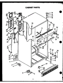 Cabinet Parts (Gfs208) parts for Caloric Top-Mount Refrigerator KGF-5 from AppliancePartsPros.com