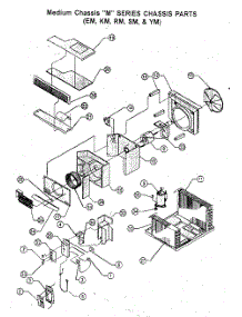 Chassis Parts parts for Friedrich Room Air Conditioner KM24J30-A from AppliancePartsPros.com