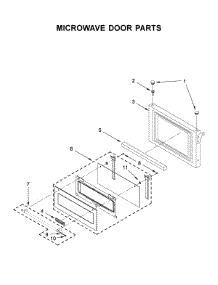 Microwave Door Parts parts for Kitchenaid Built-In Microwave KMBP100EBS03 from AppliancePartsPros.com