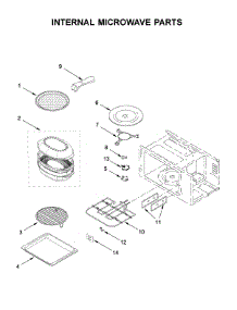 Internal Microwave Parts parts for Kitchenaid Built-In Microwave KMBP107EBS02 from AppliancePartsPros.com