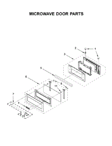 Microwave Door Parts parts for Kitchenaid Built-In Microwave KMBP107EBS03 from AppliancePartsPros.com