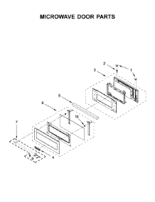 Microwave Door Parts parts for Kitchenaid Built-In Microwave KMBP107ESS02 from AppliancePartsPros.com