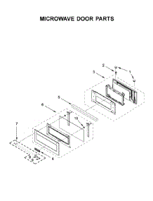 Microwave Door Parts parts for Kitchenaid Built-In Microwave KMBP107ESS03 from AppliancePartsPros.com