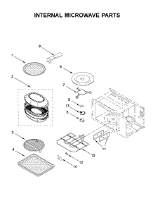 Internal Microwave Parts parts for Kitchenaid Built-In Microwave KMBP107ESS03 from AppliancePartsPros.com