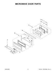 Microwave Door Parts parts for Kitchenaid Built-In Microwave KMBP107ESS20 from AppliancePartsPros.com