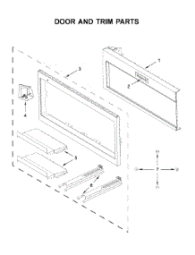 Door And Trim Parts parts for Kitchenaid Built-In Microwave KMBT5011KSS0 from AppliancePartsPros.com
