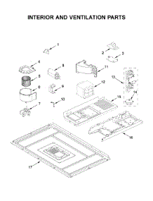 Interior And Ventilation Parts parts for Kitchenaid Built-In Microwave KMBT5511KSS0 from AppliancePartsPros.com