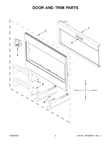 Door And Trim Parts parts for Kitchenaid Built-In Microwave KMBT5511KSS01 from AppliancePartsPros.com