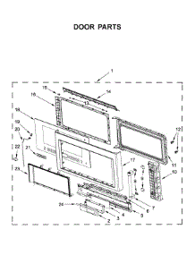 Door Parts parts for Kitchenaid Microwave/Hood Combo KMHC319EBS4 from AppliancePartsPros.com