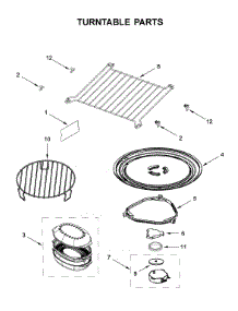 Turntable Parts parts for Kitchenaid Microwave/Hood Combo KMHC319EBS4 from AppliancePartsPros.com