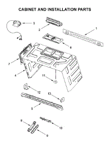 Cabinet And Installation Parts parts for Kitchenaid Microwave/Hood Combo KMHC319EBS4 from AppliancePartsPros.com