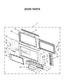Door Parts parts for Kitchenaid Microwave/Hood Combo KMHC319ESS5 from AppliancePartsPros.com