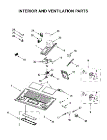 Interior And Ventilation Parts parts for Kitchenaid Microwave/Hood Combo KMHC319ESS5 from AppliancePartsPros.com