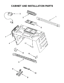 Cabinet And Installation Parts parts for Kitchenaid Microwave/Hood Combo KMHC319EWH5 from AppliancePartsPros.com