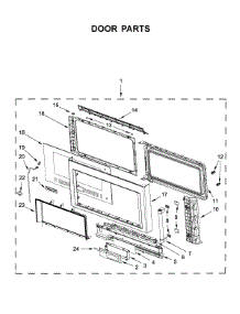 Door Parts parts for Kitchenaid Microwave/Hood Combo KMHP519ESS5 from AppliancePartsPros.com