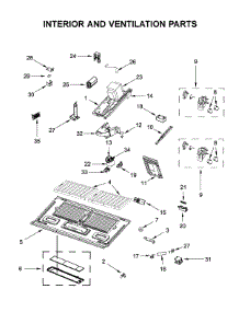 Interior And Ventilation Parts parts for Kitchenaid Microwave/Hood Combo KMHP519ESS5 from AppliancePartsPros.com