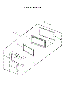 Door Parts parts for Kitchenaid Microwave/Hood Combo KMHS120EBL9 from AppliancePartsPros.com