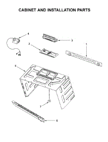 Cabinet And Installation Parts parts for Kitchenaid Microwave/Hood Combo KMHS120EBS5 from AppliancePartsPros.com