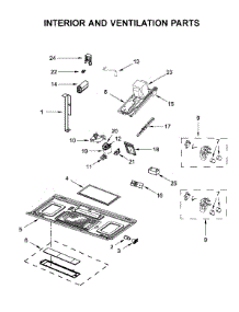 Interior And Ventilation Parts parts for Kitchenaid Microwave/Hood Combo KMHS120EBS6 from AppliancePartsPros.com