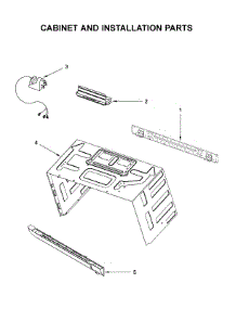 Cabinet And Installation Parts parts for Kitchenaid Microwave/Hood Combo KMHS120EBS7 from AppliancePartsPros.com