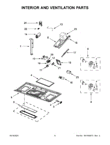 Interior And Ventilation Parts parts for Kitchenaid Microwave/Hood Combo KMHS120ESS11 from AppliancePartsPros.com
