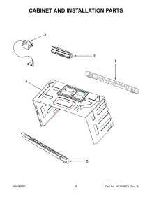 Cabinet And Installation Parts parts for Kitchenaid Microwave/Hood Combo KMHS120ESS11 from AppliancePartsPros.com